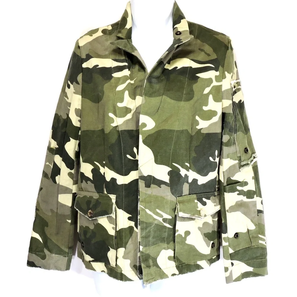 ZADIG & VOLTAIRE ⚜ WOMEN'S GREEN COTTON FASHION JACKET - Picture 1 of 5